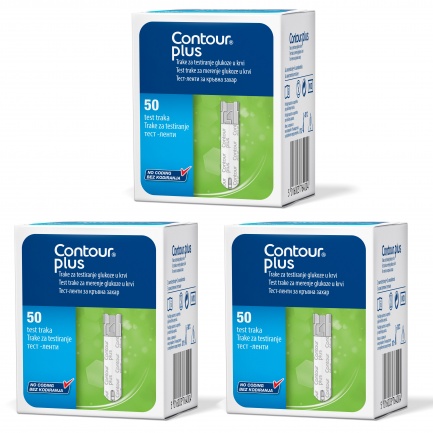 Contour plus ПРОМО Тест-ленти х50 броя - 3 броя + Ланцети х200 броя