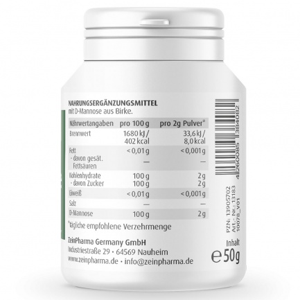 Д-МАНОЗА / D-MANNOSE - ZeinPharma (50 гр)