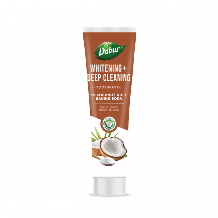 Dabur Whitening + Deep Cleaning Избелваща натурална паста за зъби 100 ml