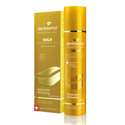 Dentissimo Промо Вода за уста Gold Advance whitening + Паста за зъби Advanced Whitening Gold