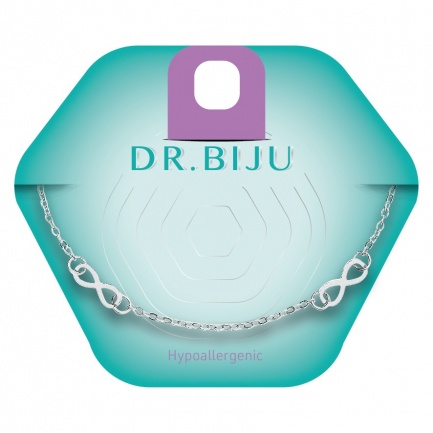 Dr. Biju Хипоалергенна гривна DBIN100B020 – INFINITY 10 mm WHITE BRONZE