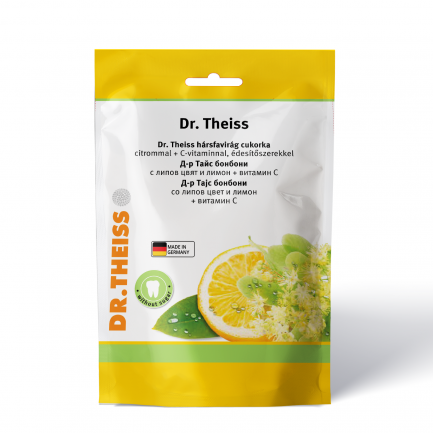 Dr. Theiss Бонбони с липов цвят и лимон + витамин С - Без захар 75 g