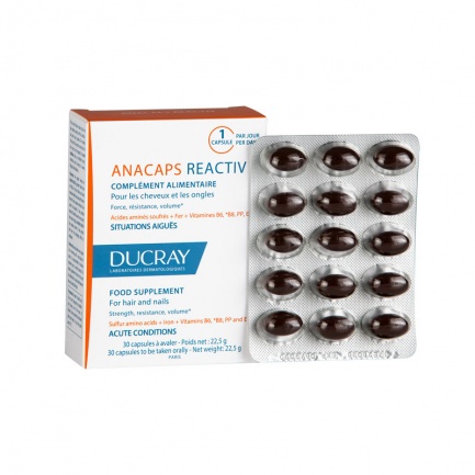 Ducray Anacaps Reactiv при реактивен косопад х30 капсули