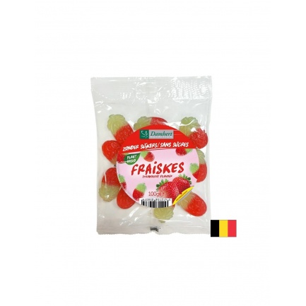 Дъвчащи бонбони с вкус на ягода (без захар),100 g