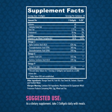 Essential Fatty Acids 1250mg / 90soft