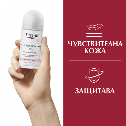 Eucerin ПРОМО 48h Рол-он без алуминиеви соли, за чувствителна кожа 2 броя х50 ml