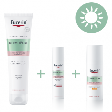 Eucerin® DERMOPURE Трио за петна от акне