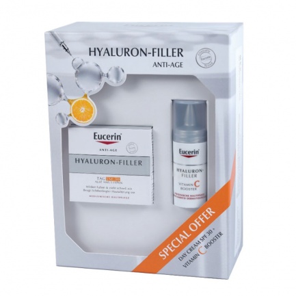 Eucerin Hyaluron-Filler Дневен крем SPF30 + Околоочна грижа