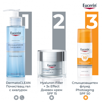 Eucerin Hyaluron-Filler Дневен крем против бръчки за всеки тип кожа SPF30 50 ml