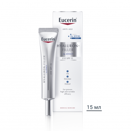 Eucerin Hyaluron-Filler Крем за околоочен контур против бръчки SPF15 15 ml