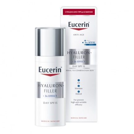 Eucerin ПРОМО Hyaluron-Filler Лек дневен крем за нормална и смесена кожа 50 ml