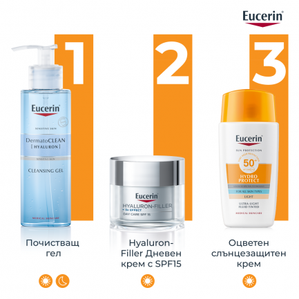 Eucerin Hydro Protect SPF50+ Слънцезащитен ултралек флуид за лице - Светъл 50 ml