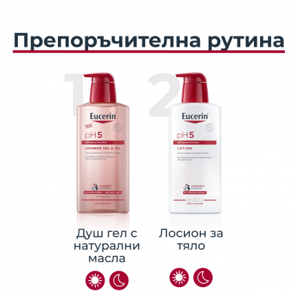 Eucerin pH5 Душ-гел с нарутални масла 400 ml - Пълнител