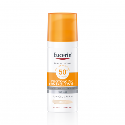 Eucerin Photoaging Control SPF50+ Оцветен слънцезащитен гел-крем за лице - Светъл 50 ml