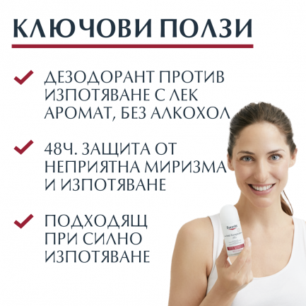 Eucerin Рол-Он дезодорант против силно изпотяване 50 ml