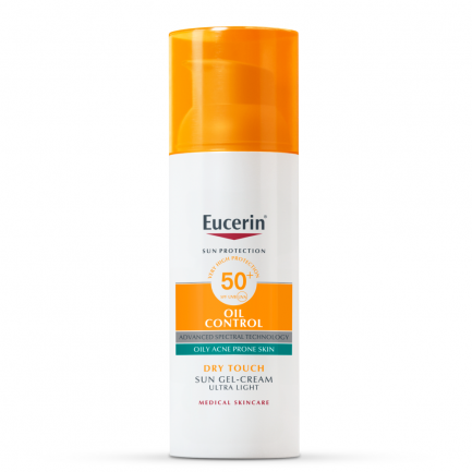 Eucerin Oil Control SPF50+ Слънцезащитен гел-крем за лице 50 ml