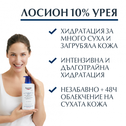 Eucerin UreaRepair PLUS Лосион за тяло 10% UREA 400 ml + Крем за ръце 5% UREA 75 ml