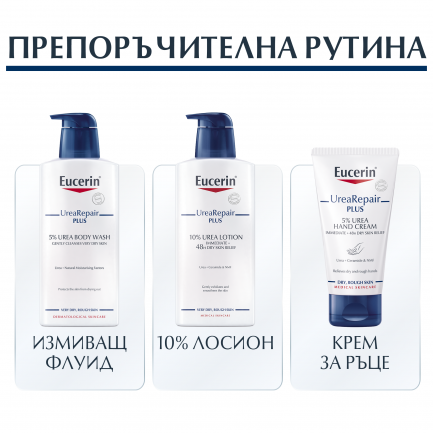 Eucerin UreaRepair PLUS Лосион за тяло 10% UREA 400 ml + Крем за ръце 5% UREA 75 ml