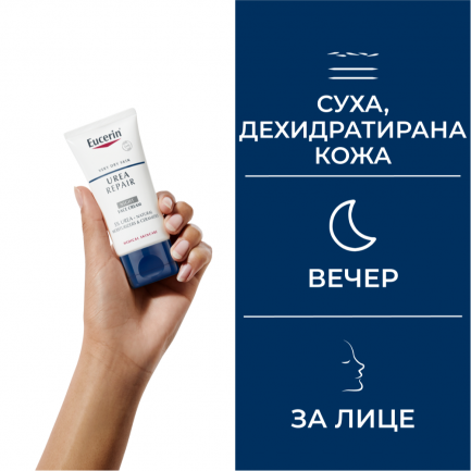 Eucerin UreaRepair 5% Урея Нощен крем за лице 50 ml