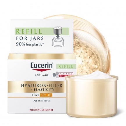 Eucerin®Hyaluron-Filler+Elasticity Дневен крем за всеки тип кожа SPF30 Пълнител 50 ml