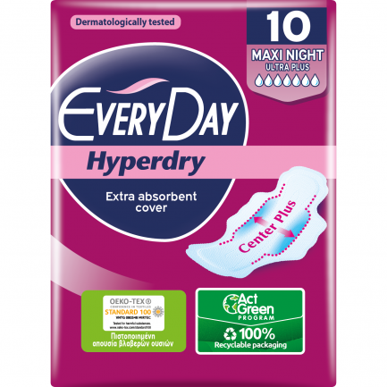 EveryDay Hyperdry Maxinight Дамски превръзки x10 броя