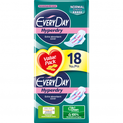 EveryDay Hyperdry Normal Дамски превръзки x18 броя