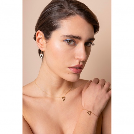 FARMA BIJOUX Чокър с триъгълна висулка 36/42 cm