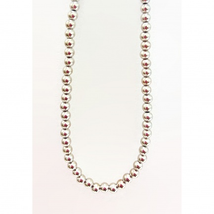 FARMA BIJOUX Колие сребърно с хромирани перли 1CROM
