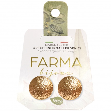 FARMA BIJOUX Обеци сатенирано копче 15 mm