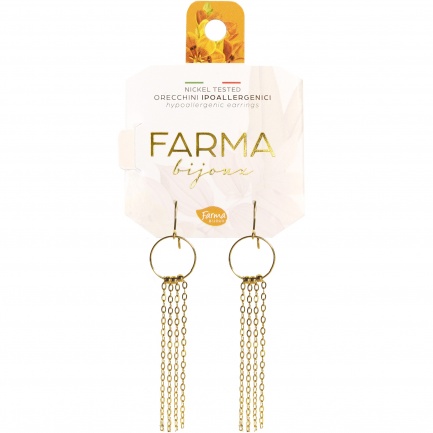 FARMA BIJOUX Обеци висулка водопад 50 mm