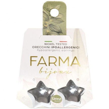 FARMA BIJOUX Обеци заоблени звезди 20 mm