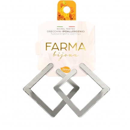 FARMA BIJOUX Обици квадратни обръчи C905