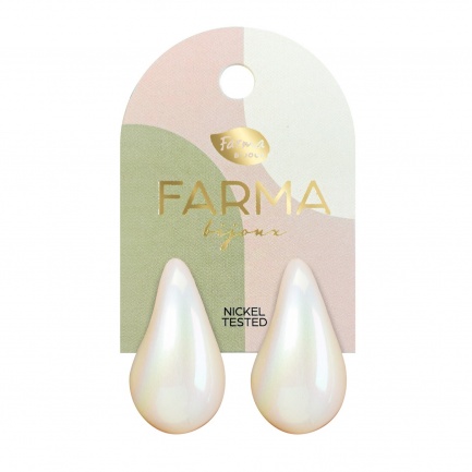FARMA BIJOUX Обици перлена капка 30 mm WOW13