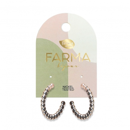 FARMA BIJOUX Обици плоски халки 25 mm, сребърни CS01