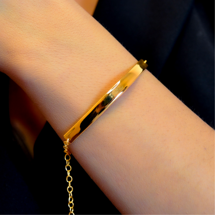 FARMA BIJOUX Полутвърда златна гривна 16/19 cm
