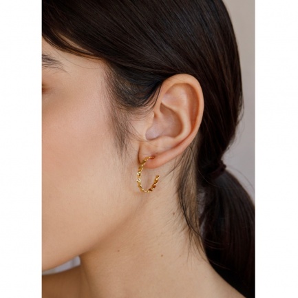 FARMA BIJOUX Спираловидни златни обици 20 mm 18К CG906- 20M