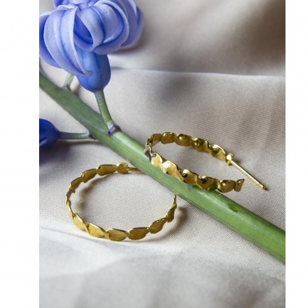 FARMA BIJOUX Спираловидни златни обици 20 mm 18К CG906- 20M