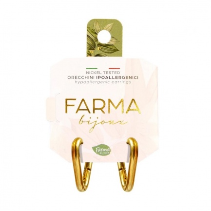 FARMA BIJOUX V-образни златни обици 20 mm 18К CG903