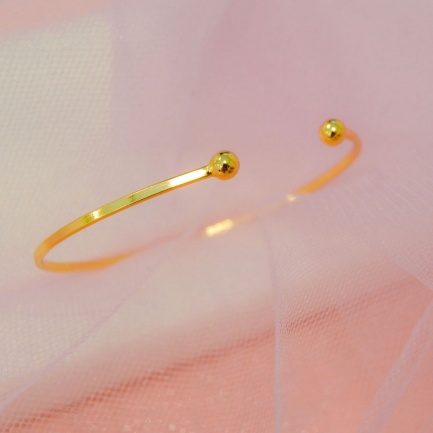 FARMA BIJOUX Златна твърда гривна 15/19 cm