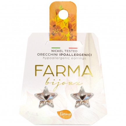 FARMA BIJOUX Звезди обици 10 mm с кристали Swarovski 41C01