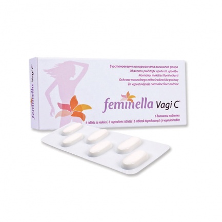 Феминела Ваги С 6 вагинални таблетки