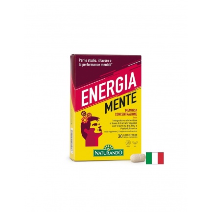 Формула за памет и концентрация с Бакопа 300 mg + Сибирски женшен 150 mg, Energia Mente, 30 таблетки