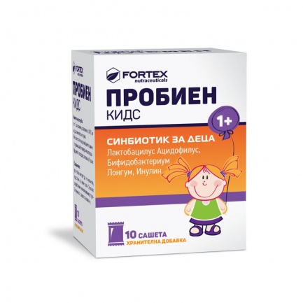 Fortex Пробиен Кидс Синбиотик (Пробиотик + Пребиотик) за деца x10 сашета