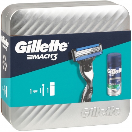 Gillette Mach3 Самобръсначка + Series Sensitive Гел за бръснене за чувствителна кожа 75 ml + Кутия