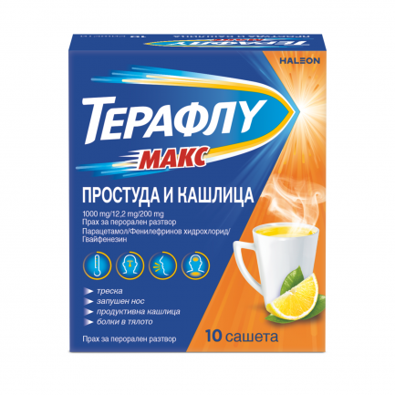 GSK Терафлу макс Простуда и кашлица х10 сашета