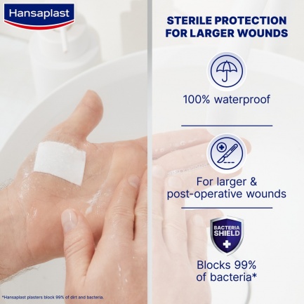 Hansaplast Aqua Protect пластири XL 6 cm х7 cm х5 броя