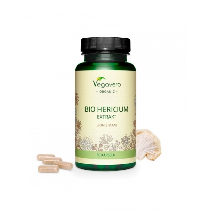 Hericium Bio Extrakt/ Херициум (Лъвска грива) БИО екстракт, 60 капсули, 100 % Vegan Vegavero