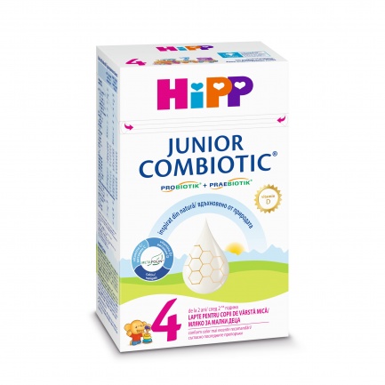 Hipp 2099 JUNIOR Combiotic 4 Mляко за малки деца 500 g + тренировъчна чаша – синя