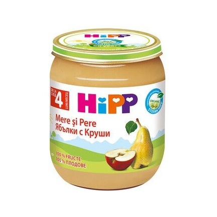 Hipp 4320 Био Пюре круши и ябълки 125 гр.