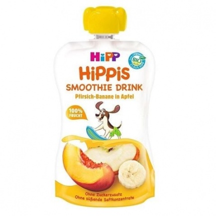 Hipp 84001 Био смути напитка праскова, ябълка и банан 120 гр